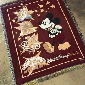 walt disney world collectible throw with fringe